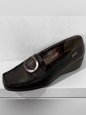 MEPHISTO Black Leather Loafers Shoes 8.5 us